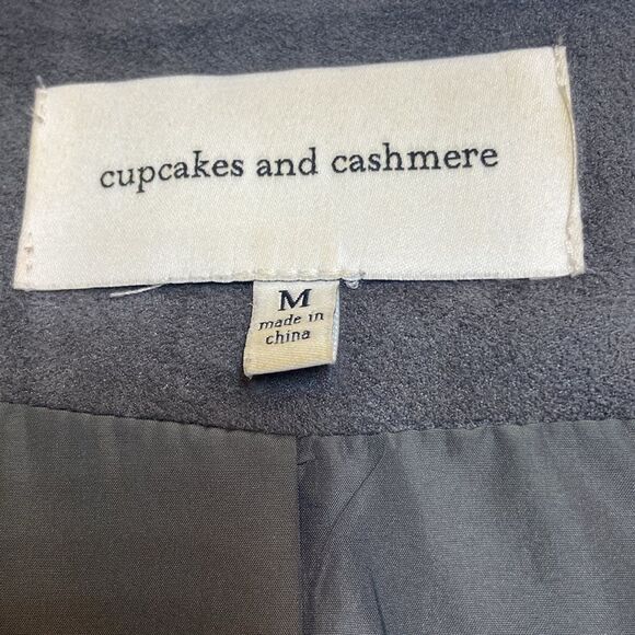 Cupcakes and cashmere faux suede gray jacket M - Picture 6 of 8